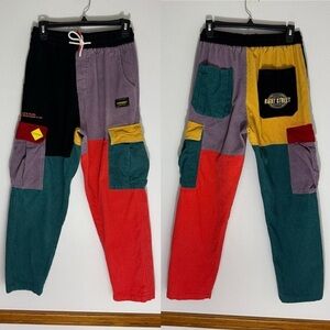 Coursemys Hight Street multicolored colorblock corduroy sweatpants size Medium